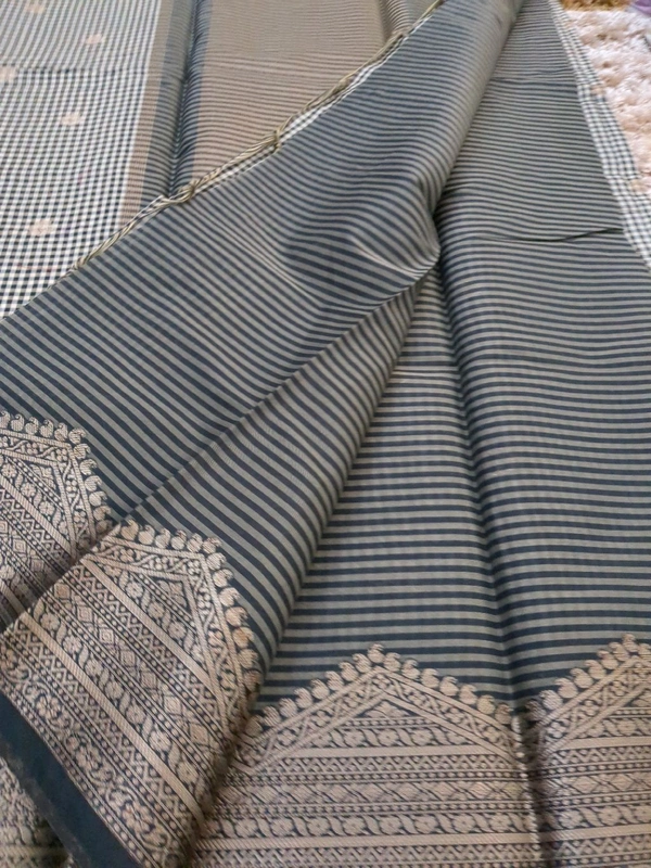 Soft Chanderi Weaving  - Black