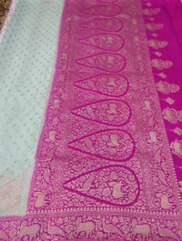 Pure Handloom Crepe Allover  - Pumice
