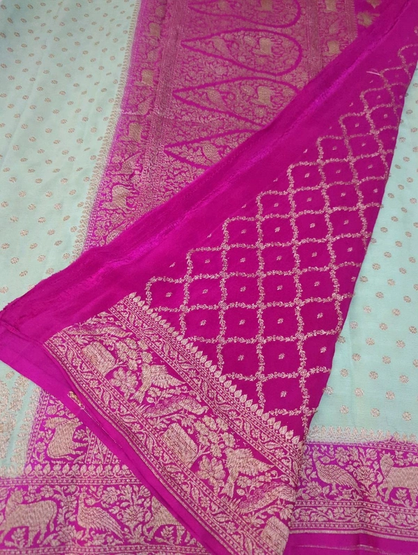 Pure Handloom Crepe Allover  - Pumice