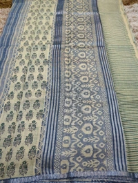 Pure Chanderi Block  - Periwinkle 1
