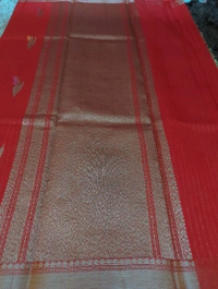 Pure Handloom Chanderi  - Red