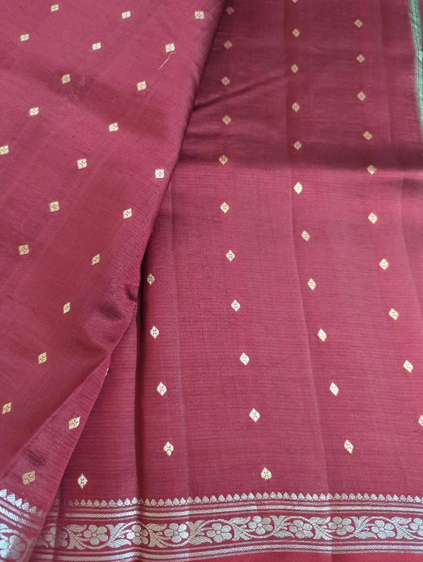 Pure Handloom Raw Mango  - green