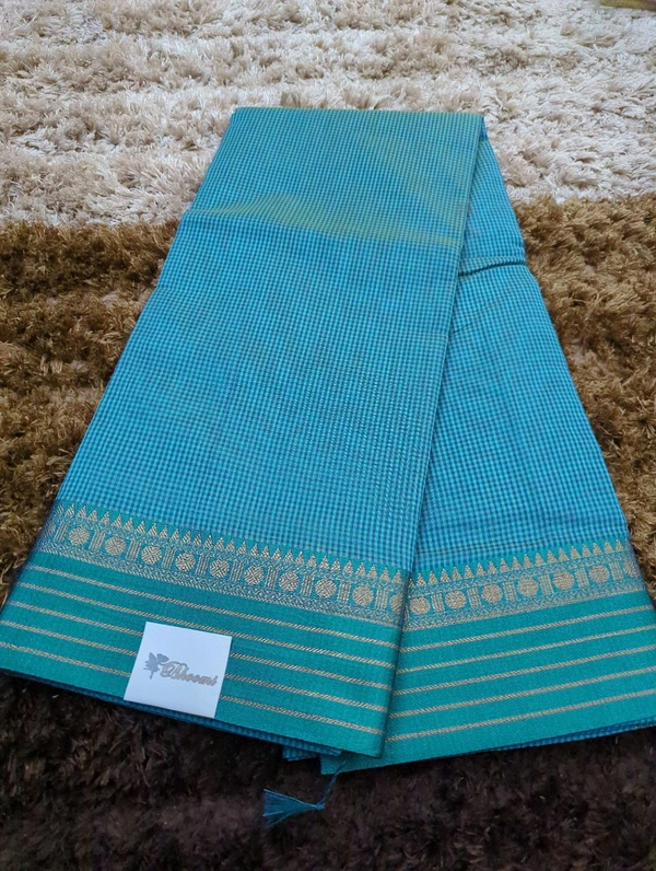 Soft Chanderi Weaving  - Eastern Blue