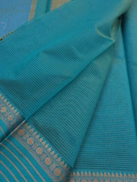 Soft Chanderi Weaving  - Eastern Blue
