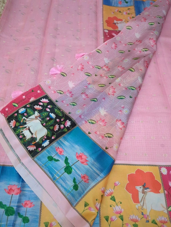 Silk Kota Digital  - Pink Lace