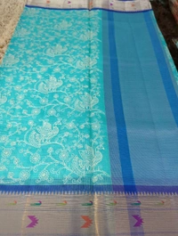 Kota Paithani  - sky blue
