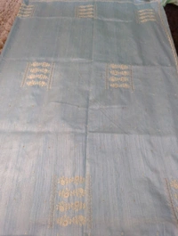 Tusser Embroidery  - sky blue