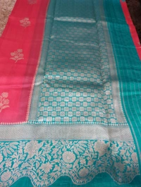 Pure Handloom Raw Mango - pink