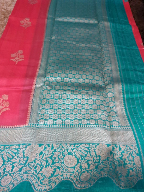 Pure Handloom Raw Mango - pink