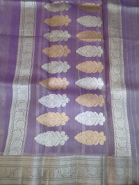 Pure Handloom Tissue Designer  - Mauve