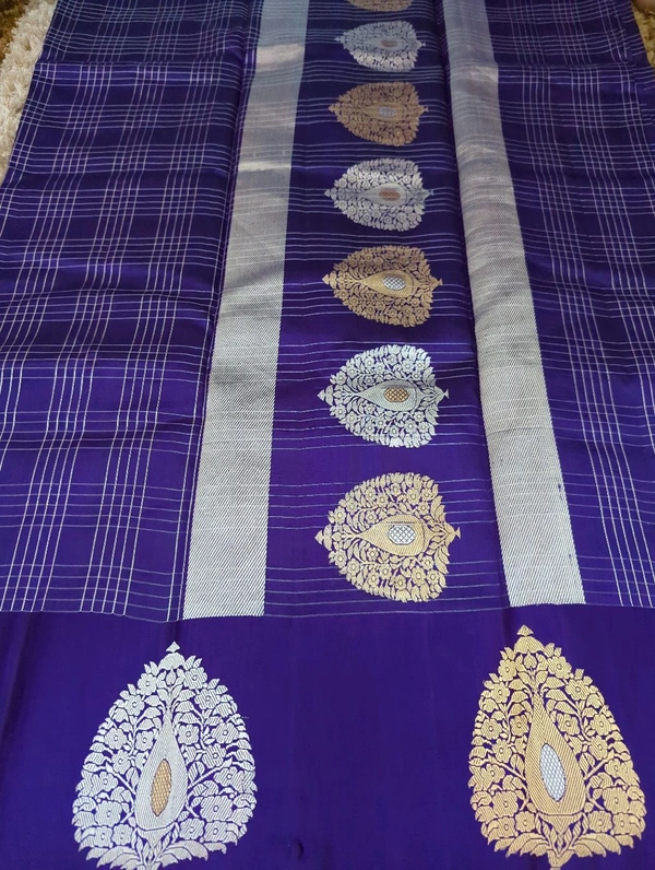 Pure Handloom Raw Mango  - Pigment Indigo