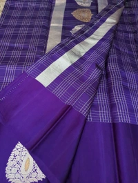 Pure Handloom Raw Mango  - Pigment Indigo