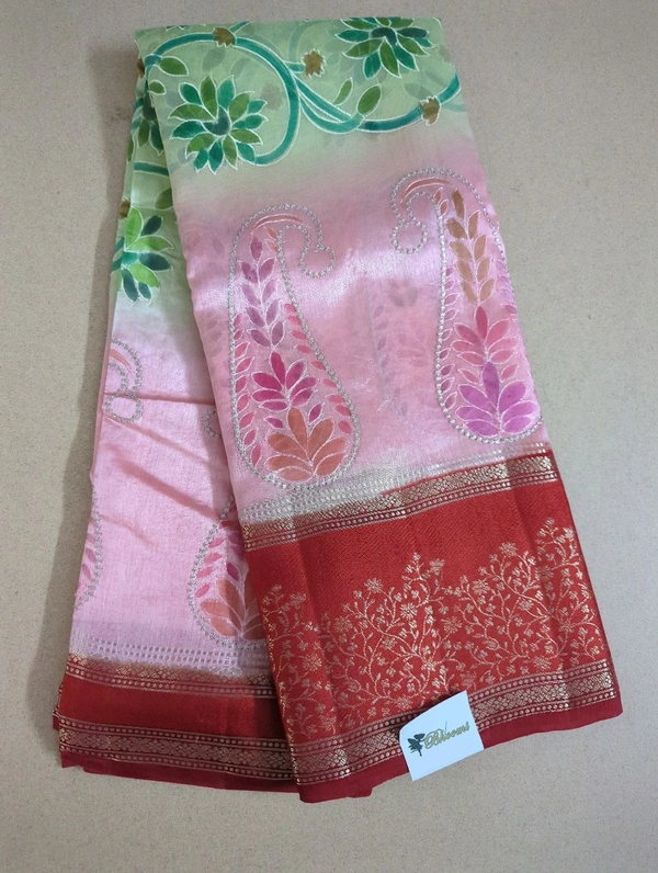 Pure Mango Tusser  - Red