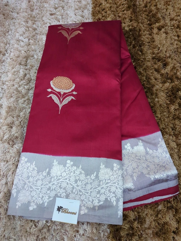 Pure Handloom Raw Mango  - Maroon