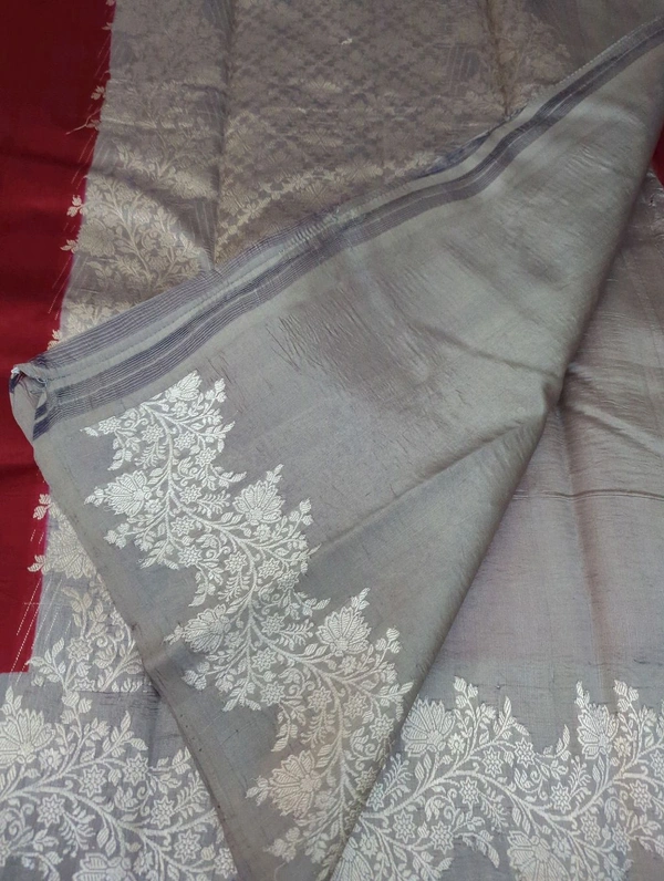 Pure Handloom Raw Mango  - Maroon