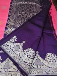 Pure Handloom Raw Mango  - pink