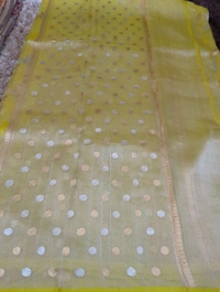 Pure Handloom Tissue By Silk  - Gold