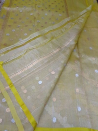 Pure Handloom Tissue By Silk  - Gold