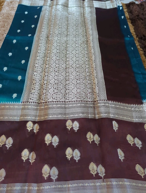 Pure Raw Mango Pattu  - Deep Teal