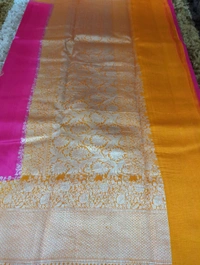 Pure Handloom Raw Mango  - pink