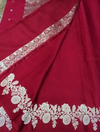 Pure Handloom Mushru  - pink