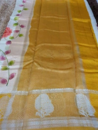 Pure Mango Organza Designer  - Gold