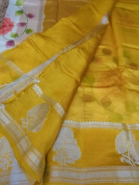 Pure Mango Organza Designer  - Gold