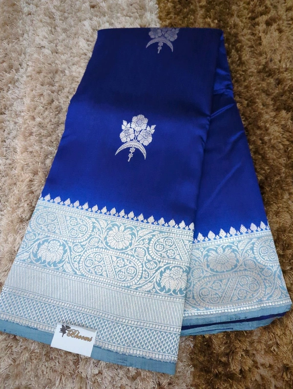 Pure Handloom Raw Mango  - Dark Blue