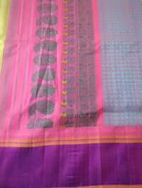 Pure Handloom Gadwal Pattu  - pink