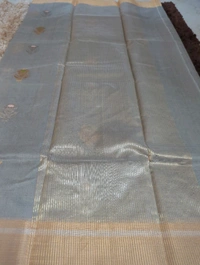 Pure Handloom Chanderi Pattu  - Gray