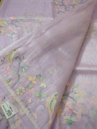 Soft Tissue  Embroidery  - Blue Chalk
