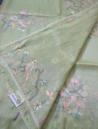 Soft Tissue  Embroidery  - Snowy Mint