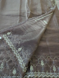 Designer Work Saree - Brown