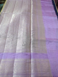 Tusser Mango Saree - Mauve