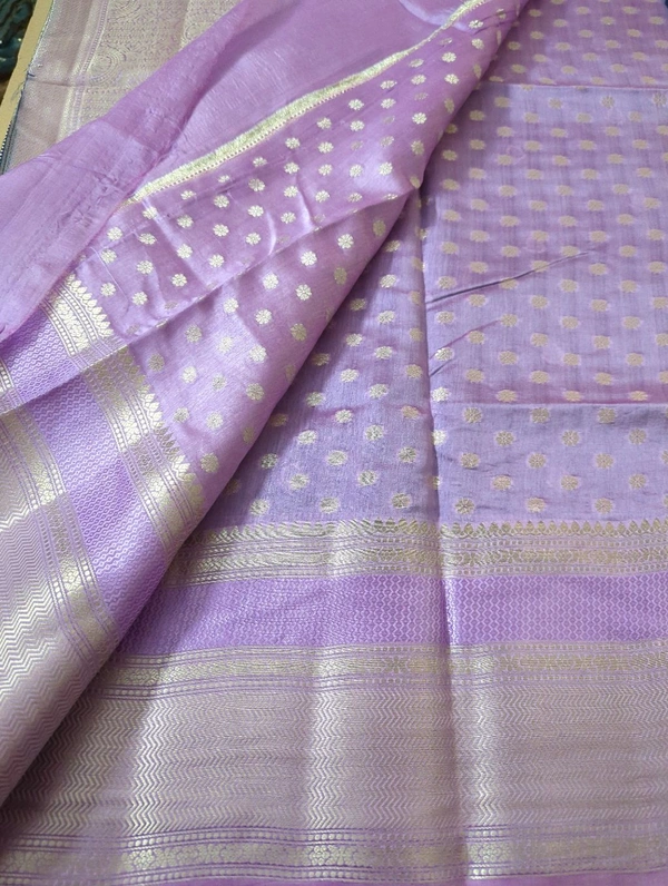 Tusser Mango Saree - Mauve
