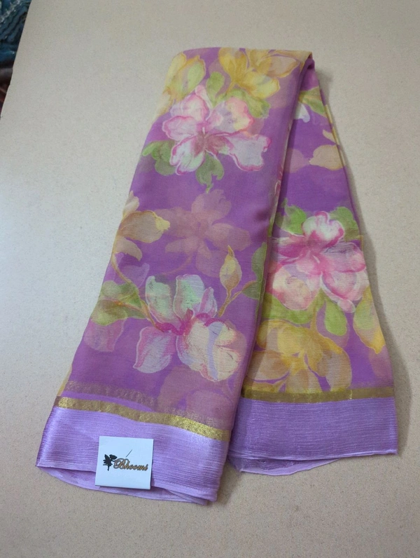 Pure Chiffon With Satin Border - Fuchsia Pink
