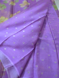 Pure Chiffon With Satin Border - Fuchsia Pink