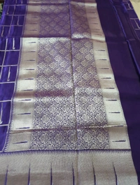 Mushru With Paithani Border  - Purple