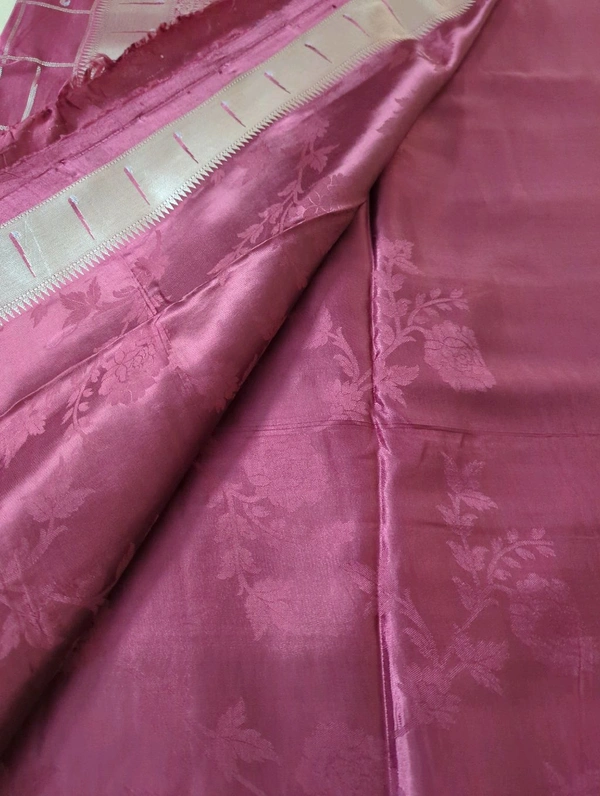 Mushru With Paithani Border  - Maroon