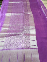 Mushru With Paithani Border  - Electric Violet