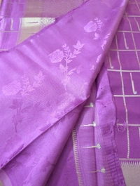Mushru With Paithani Border  - Electric Violet
