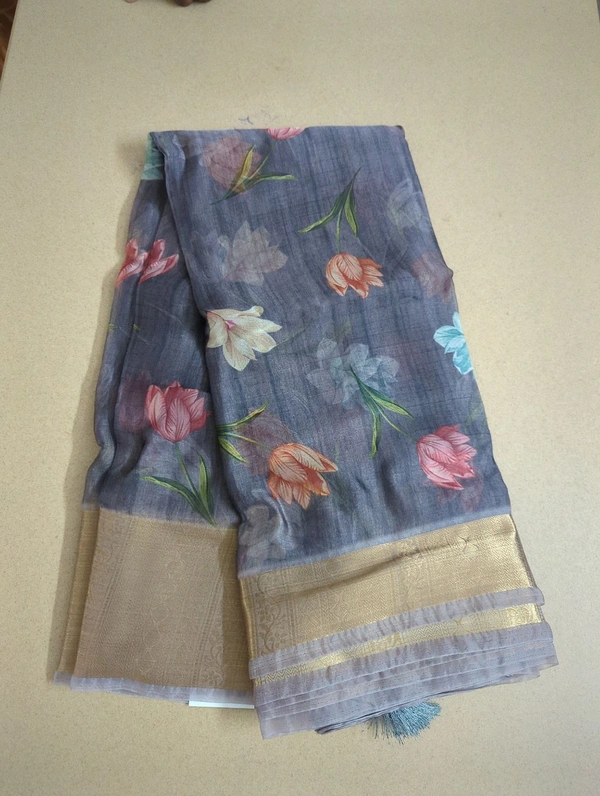 Organza Weaving Digital - Gray 2