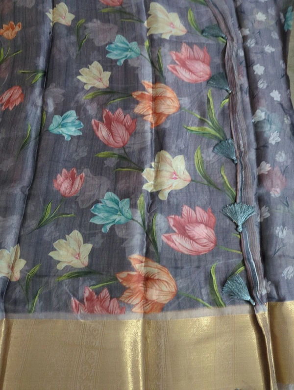Organza Weaving Digital - Gray 2
