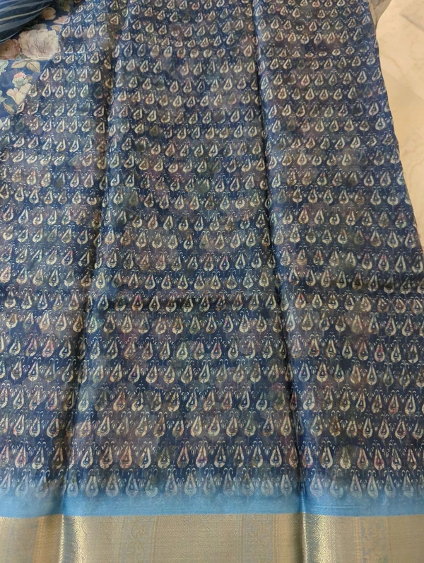 Organza Weaving Digital - Teal 7