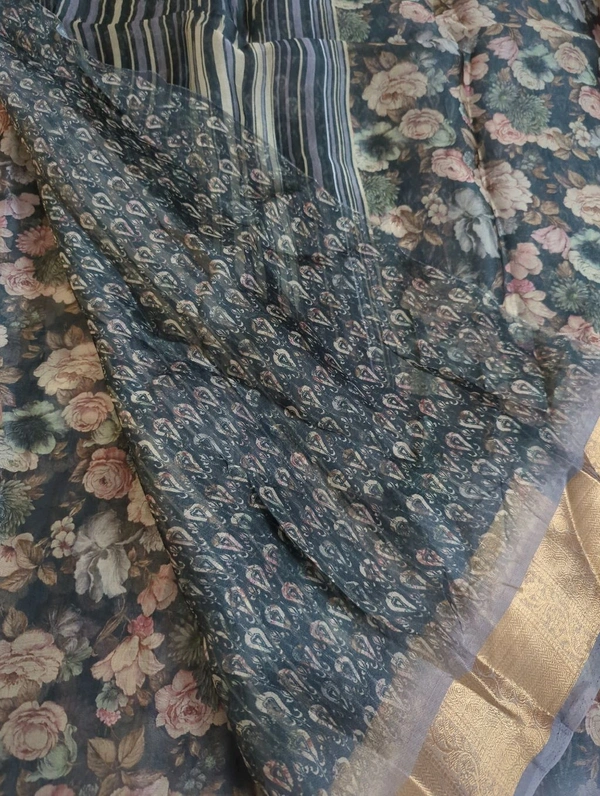 Organza Weaving Digital - Eastern Blue 9