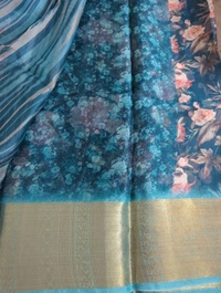 Organza Weaving Digital - Fountain Blue 12