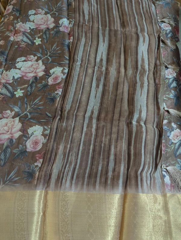Organza Weaving Digital - Raw Sienna 15