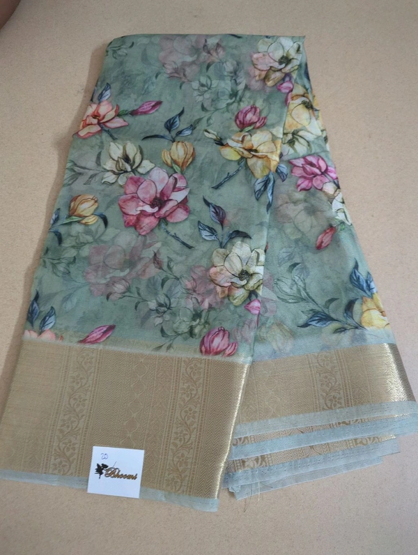 Organza Weaving Digital - Mint Green 20