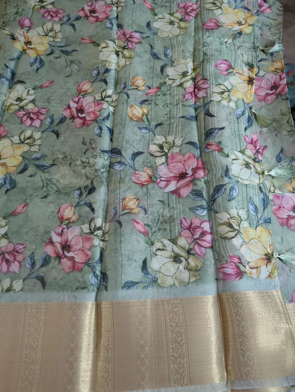 Organza Weaving Digital - Mint Green 20