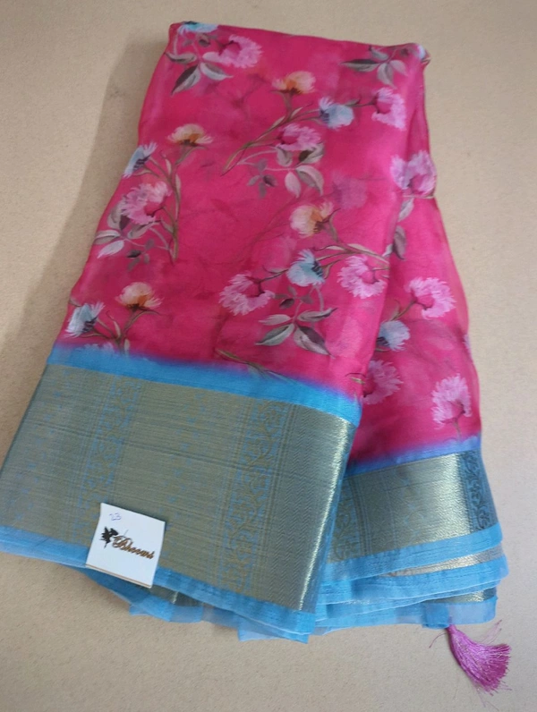 Organza Weaving Digital - Pink Flamingo 23